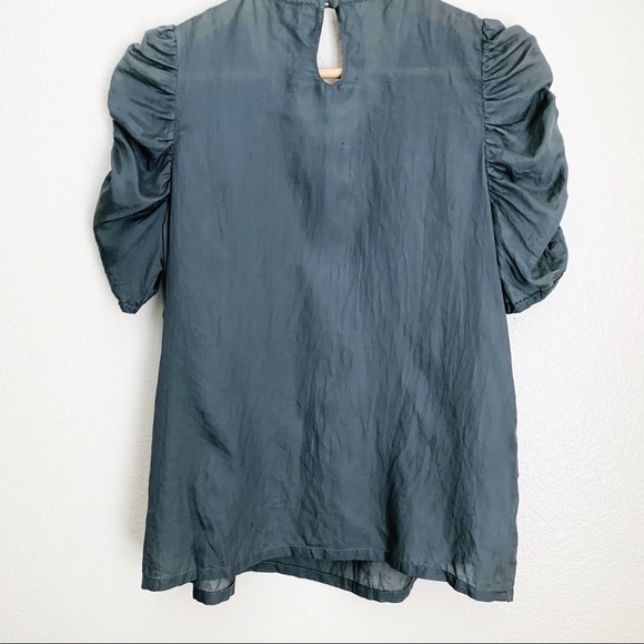 Aryn K. Babydoll Pearl Beaded Top Ruched Sleeve - Picture 2 of 7